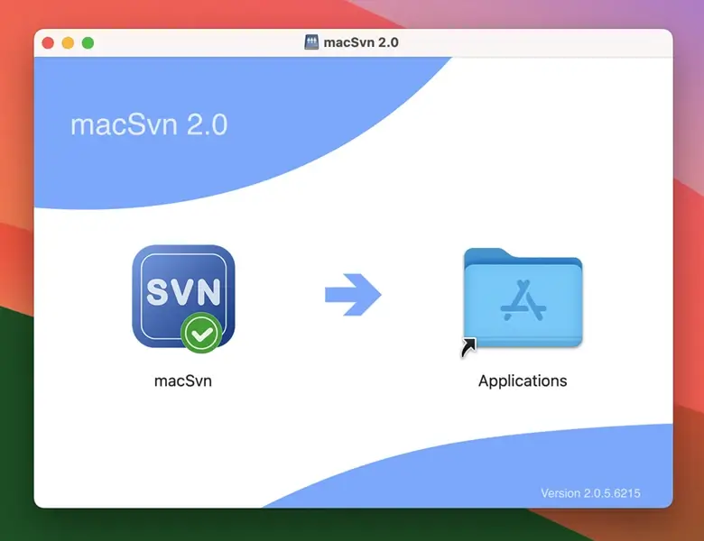 macSvn 安装和卸载 - macSvn.dmg 窗口