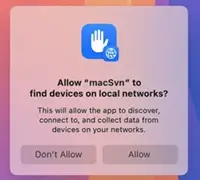 macOS Local Network prompt